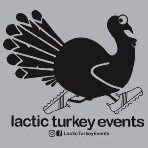 Lactic Turkey Logo - Front and Back Black Print  - Womens Maple Tee Design