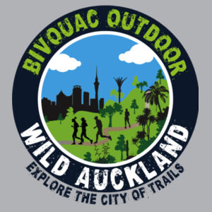 Wild Auckland Logo - Front and Back Print  - Mens Standard Crew  Design